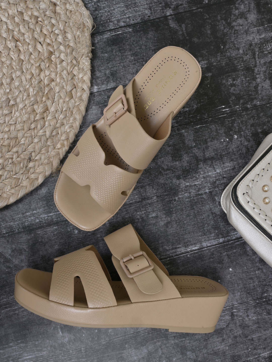 Women, Women Footwear, Beige Sandals