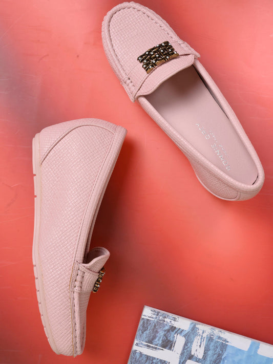 Women, Women Footwear, Pink Loafers