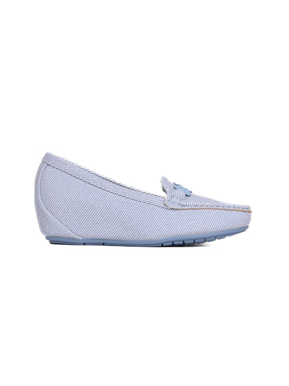 Women, Women Footwear, Blue Loafers