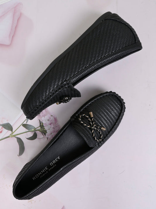 Women, Women Footwear, Black Loafers