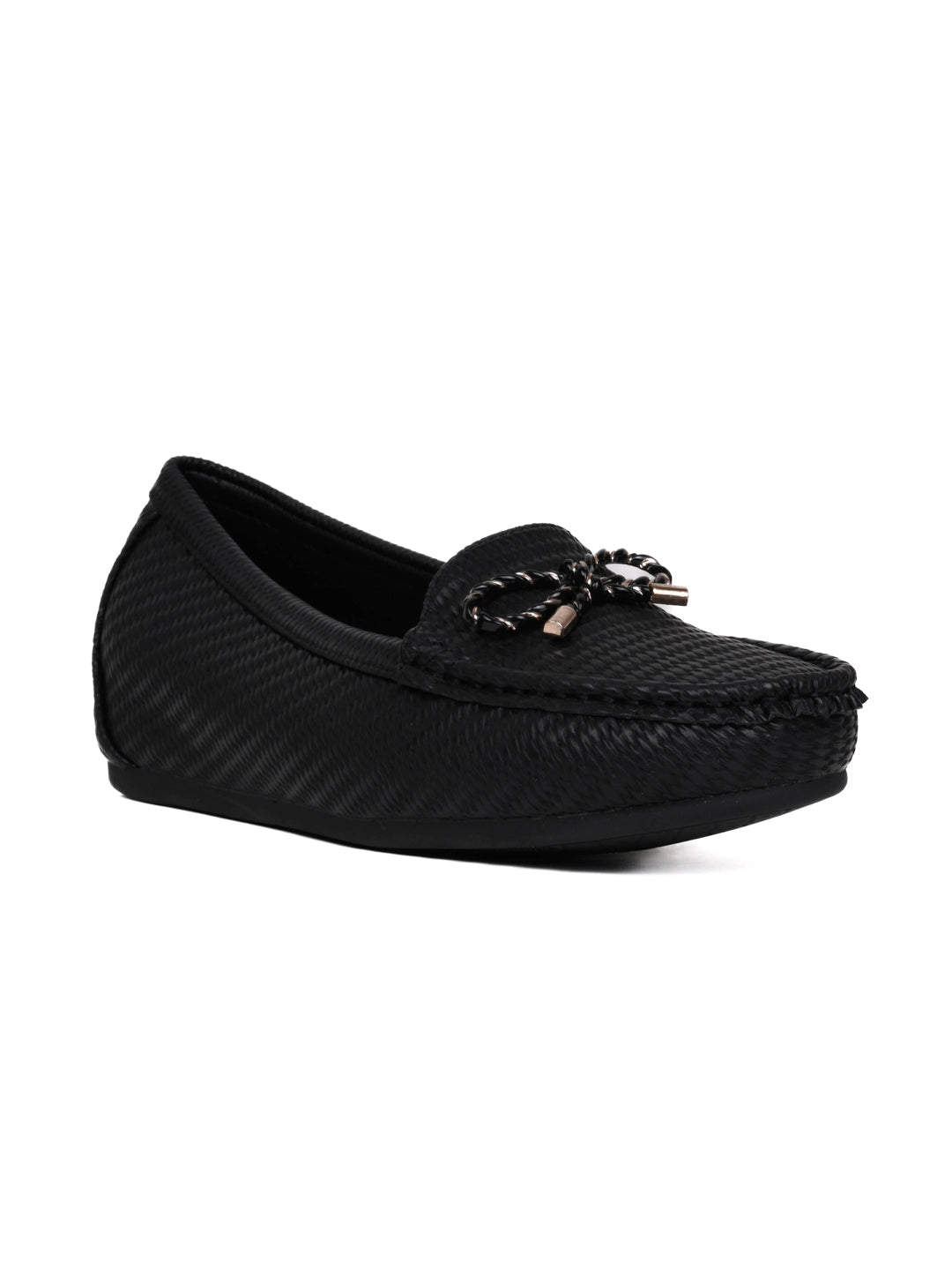 Women, Women Footwear, Black Loafers