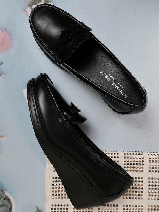 Women, Women Footwear, Black Loafers