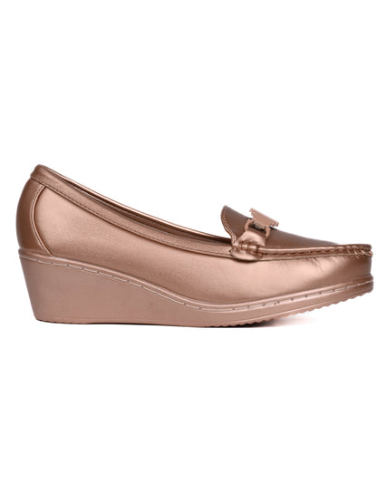 Women, Women Footwear, Champagne Loafers