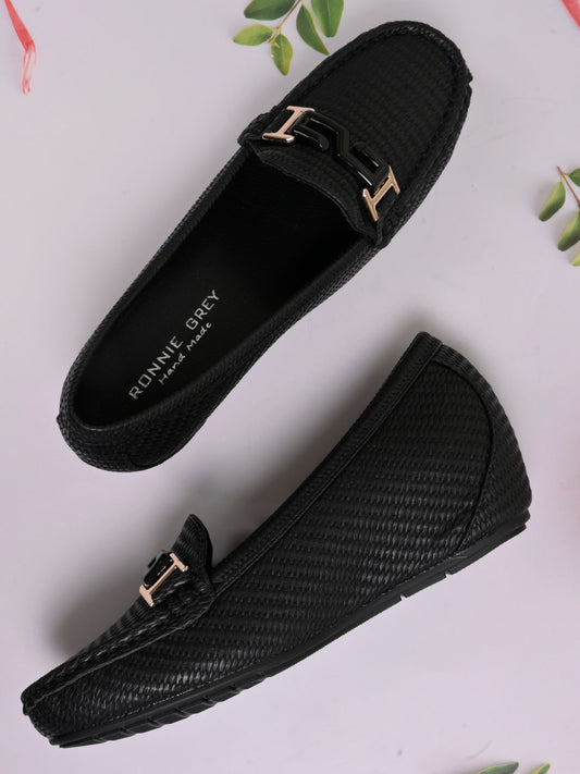 Women, Women Footwear, Black Loafers