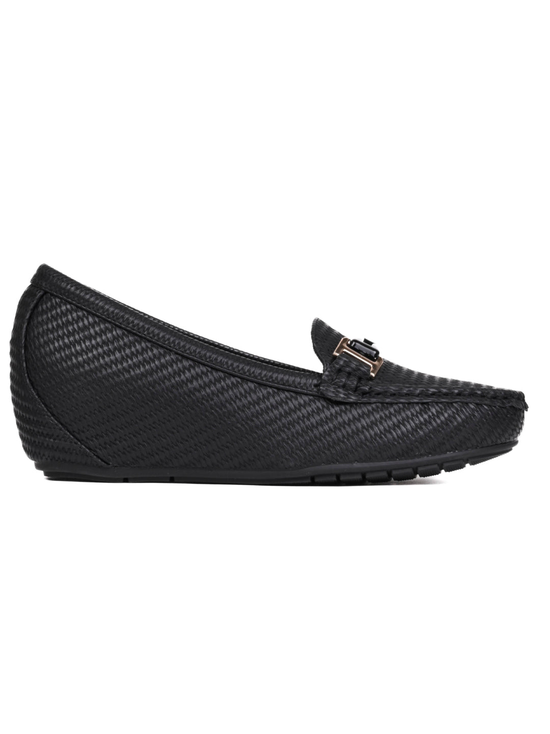 Women, Women Footwear, Black Loafers