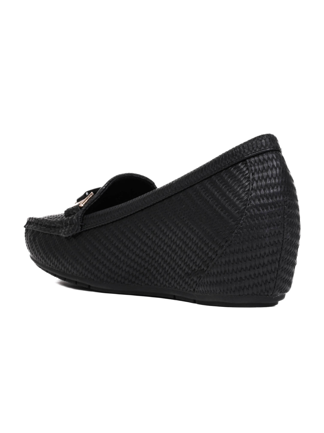 Women, Women Footwear, Black Loafers