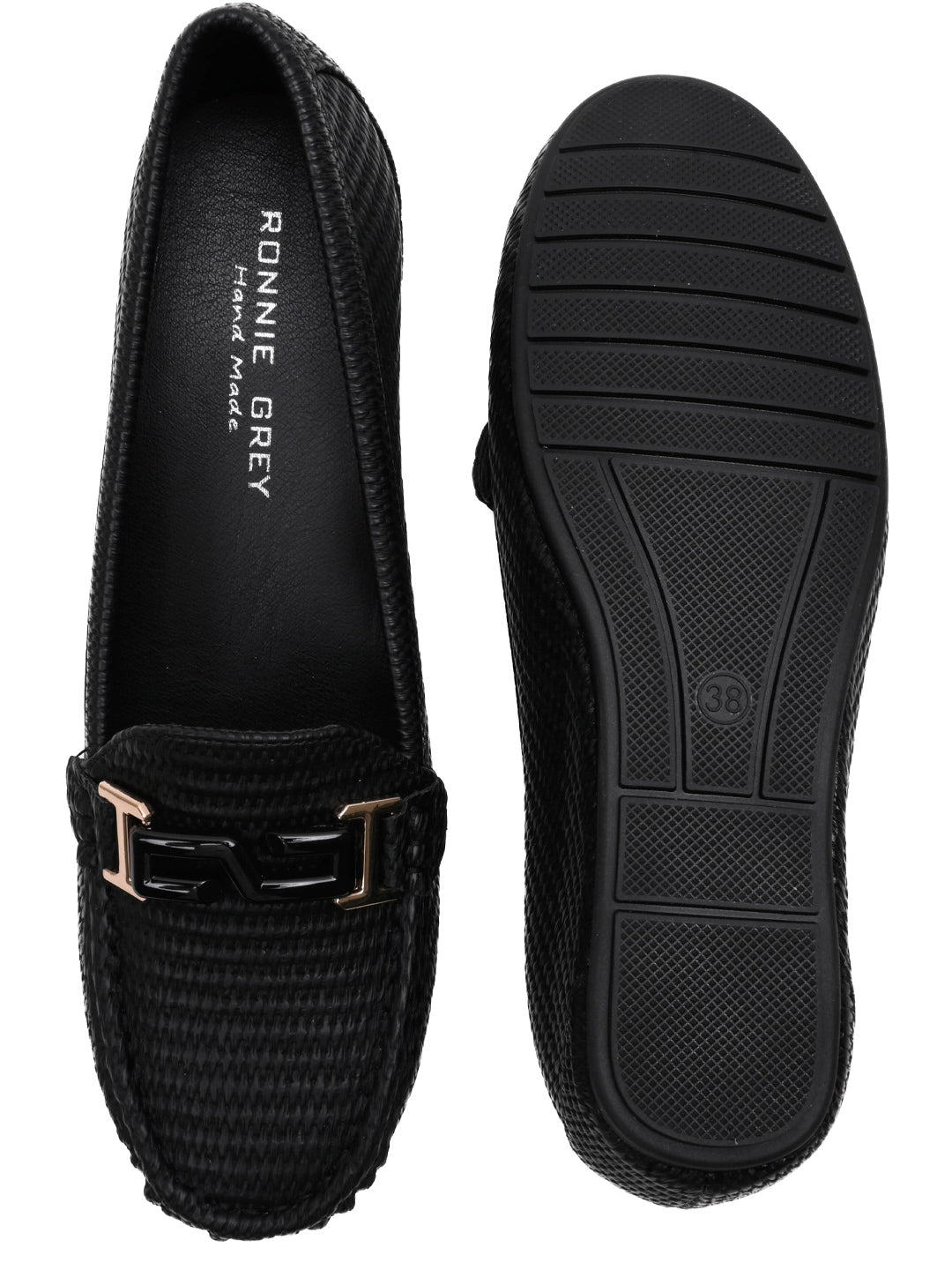 Women, Women Footwear, Black Loafers