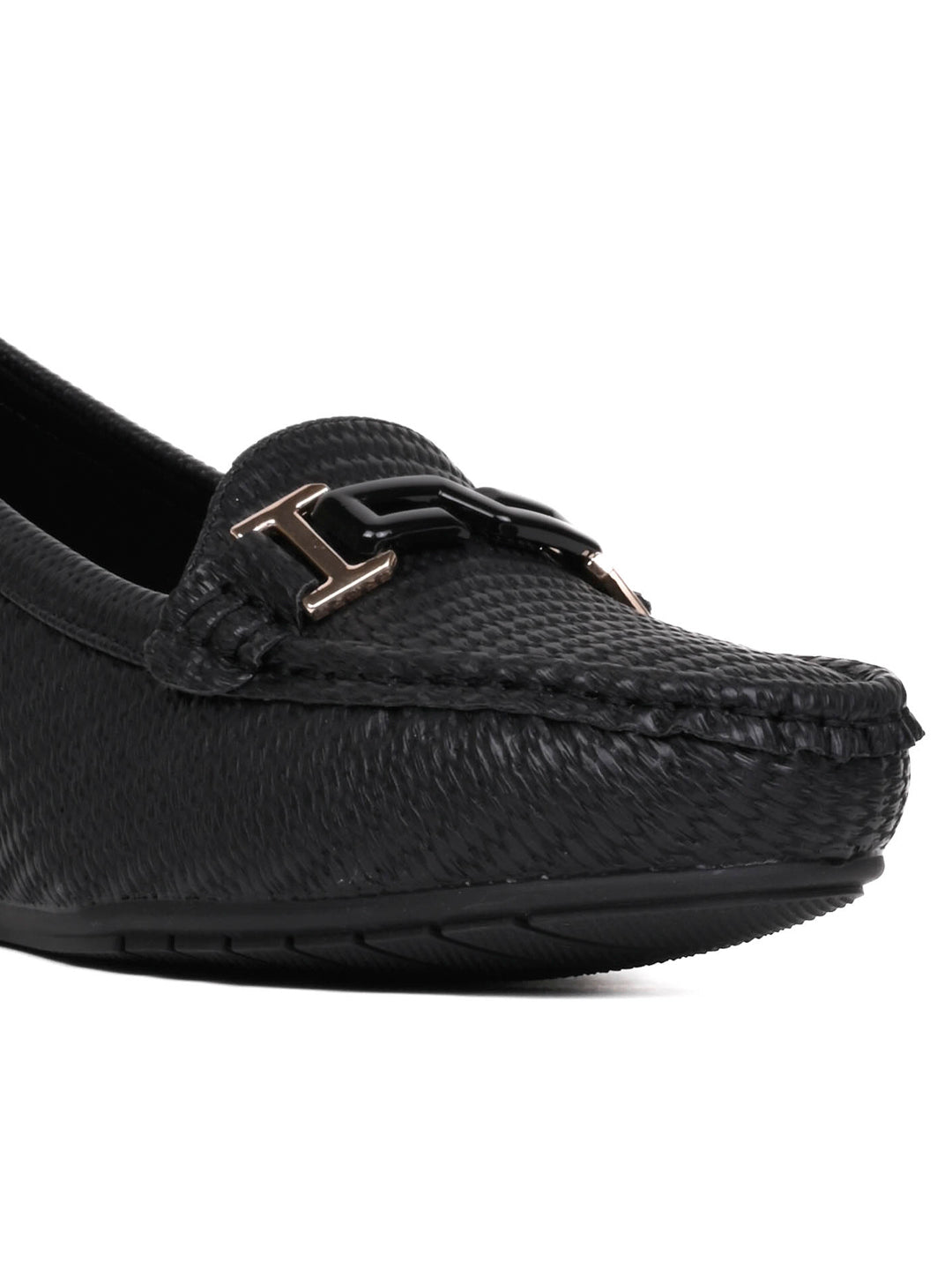 Women, Women Footwear, Black Loafers