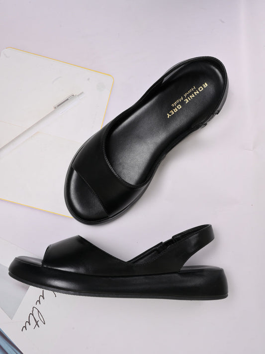 Women, Women Footwear, Black Sandals