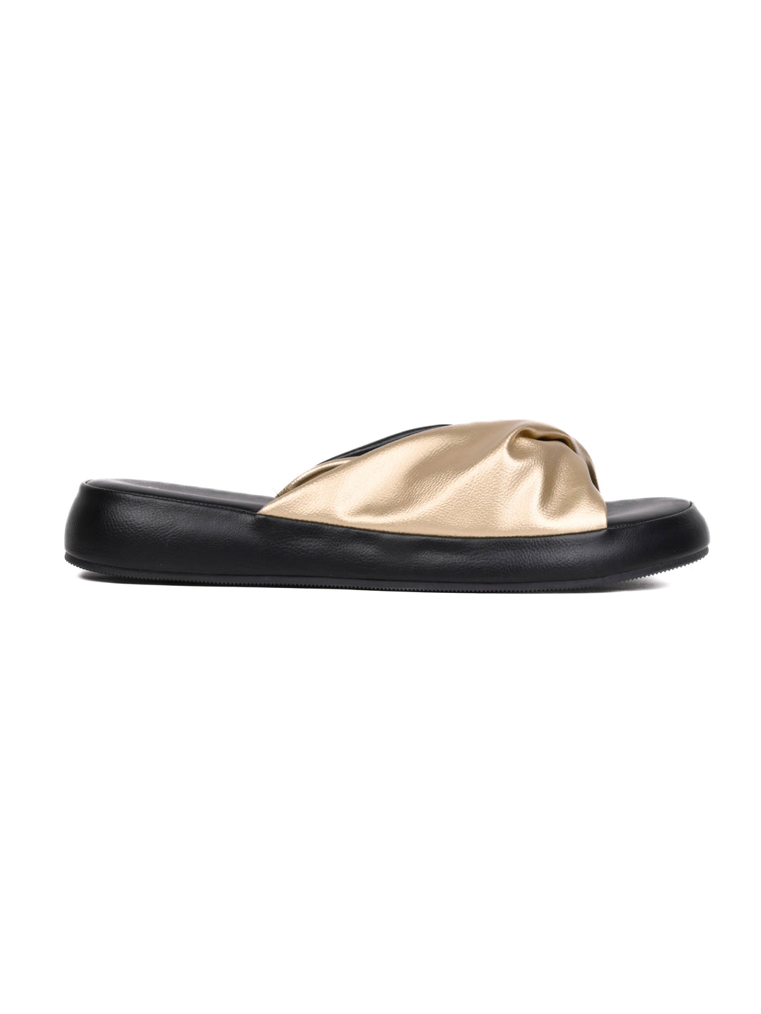 Women, Women Footwear, Black Open Toe Flats