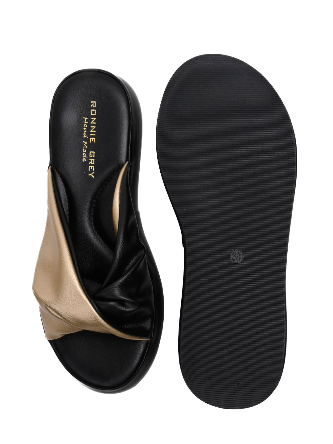 Women, Women Footwear, Black Open Toe Flats