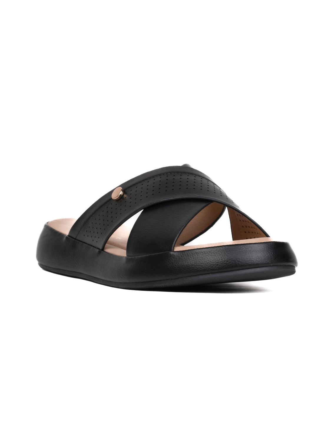 Women, Women Footwear, Black Sandals