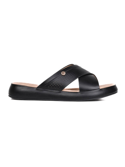 Women, Women Footwear, Black Sandals