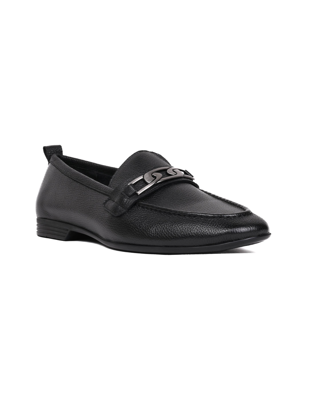 Men, Men Footwear, Black Loafers