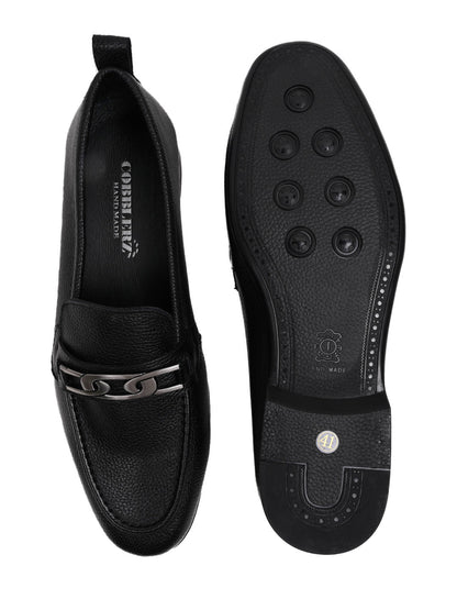 Men, Men Footwear, Black Loafers