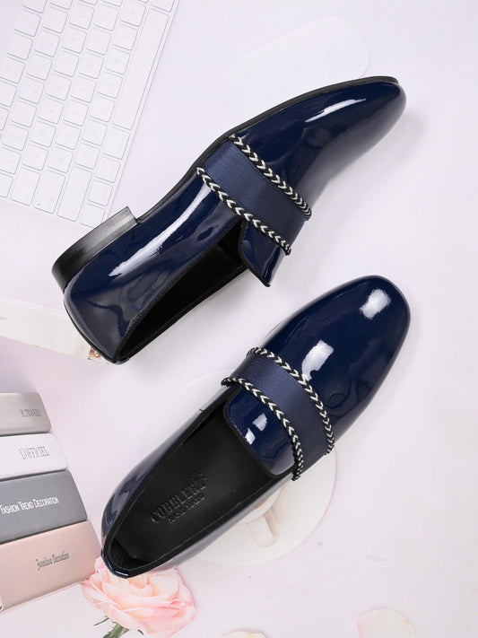 Men, Men Footwear, Blue Loafers