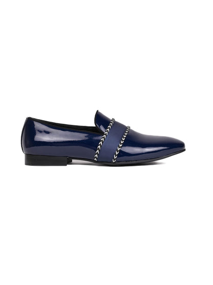 Men, Men Footwear, Blue Loafers