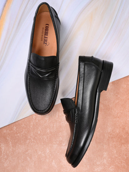 Men, Men Footwear, Black Formal Loafers