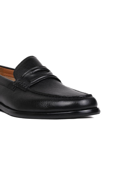 Men, Men Footwear, Black Formal Loafers