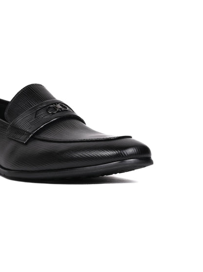 Men, Men Footwear, Black Formal Loafers