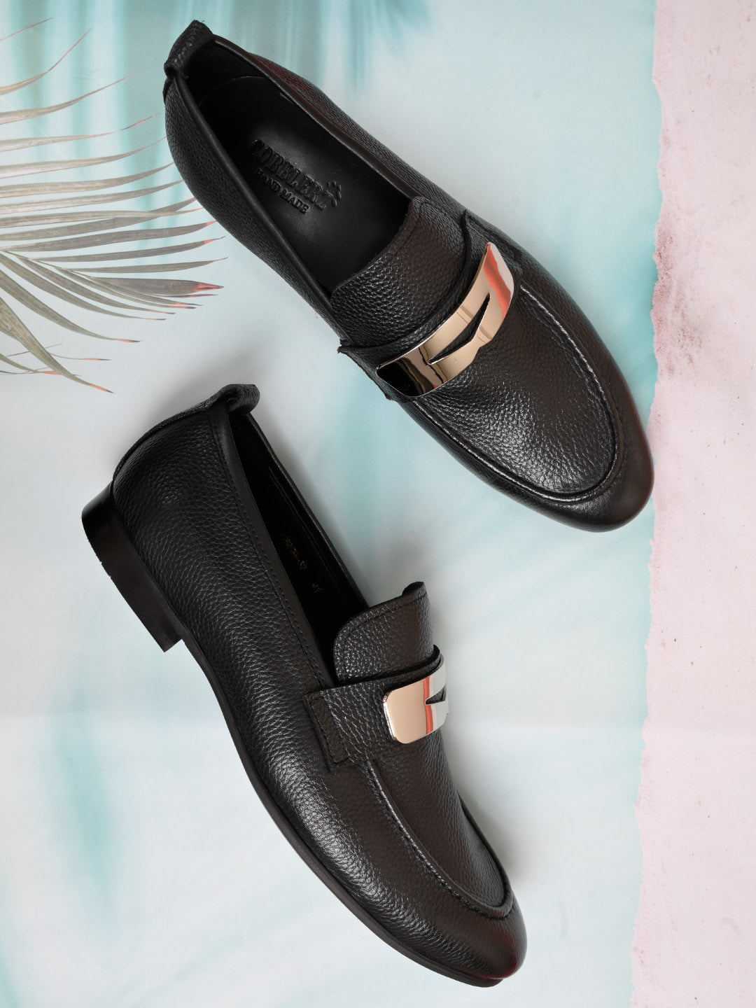 Men, Men Footwear, Black Loafers