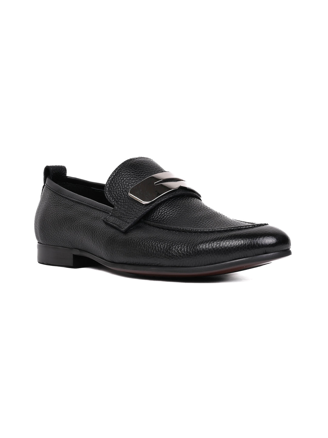 Men, Men Footwear, Black Loafers