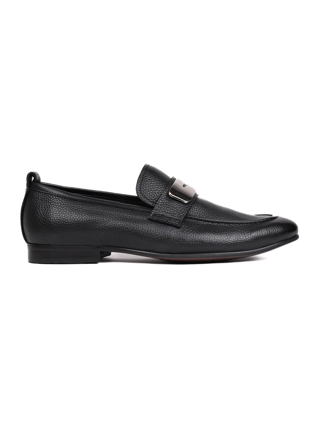 Men, Men Footwear, Black Loafers