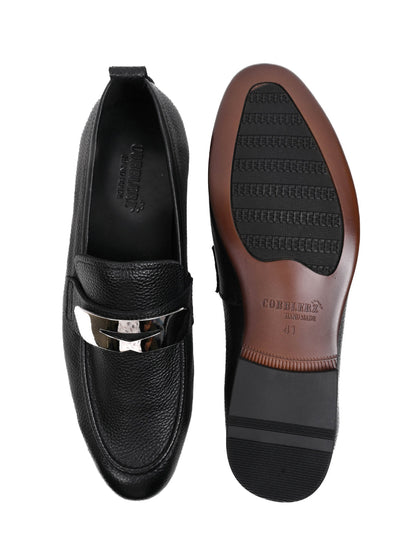 Men, Men Footwear, Black Loafers