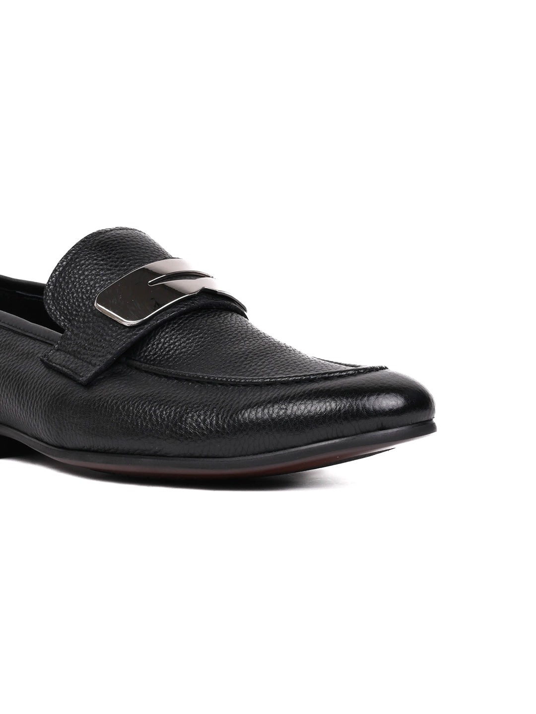 Men, Men Footwear, Black Loafers