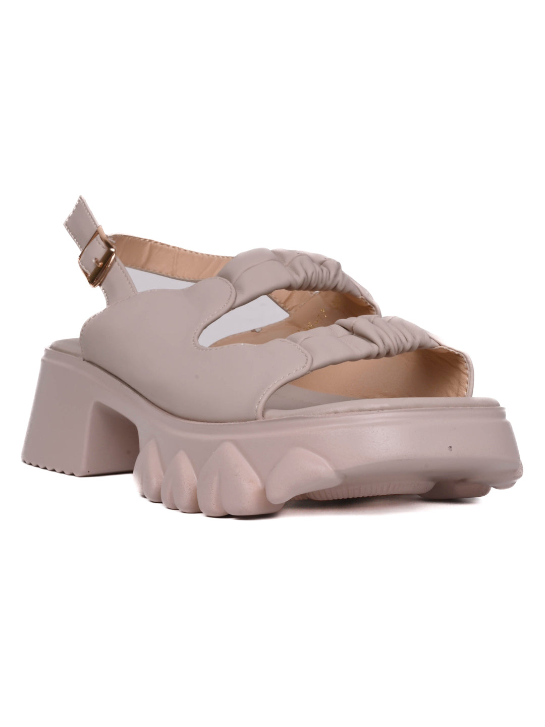 Women, Women Footwear, Khaki Sandals