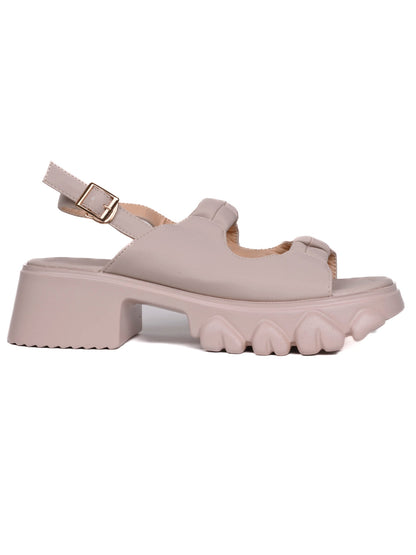 Women, Women Footwear, Khaki Sandals