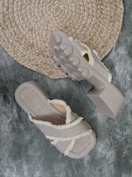 Women, Women Footwear, Beige Sandals