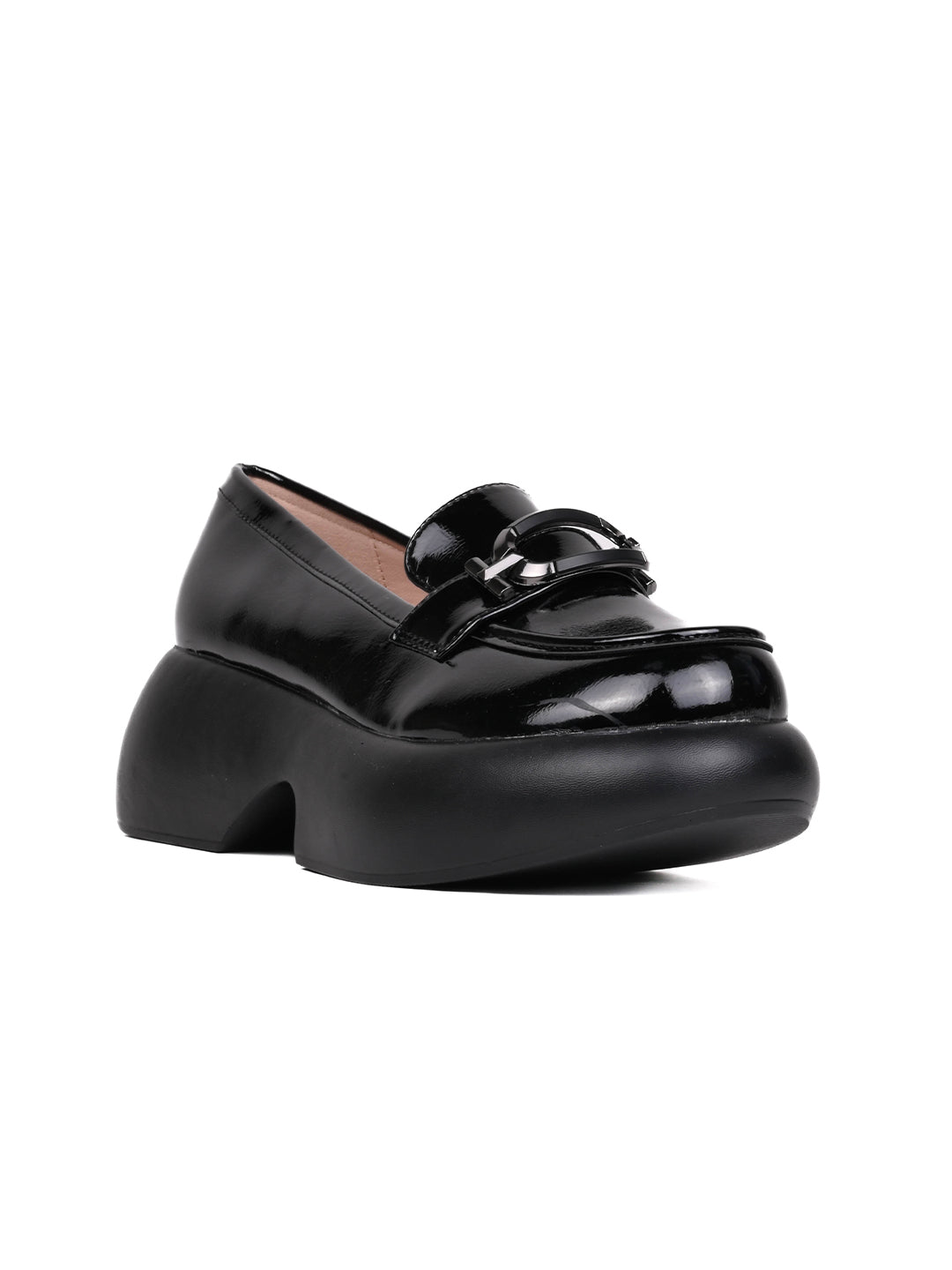 Women, Women Footwear, Black Loafers