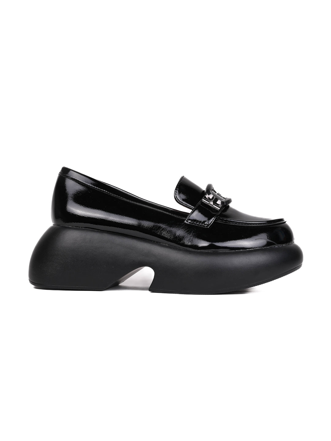 Women, Women Footwear, Black Loafers