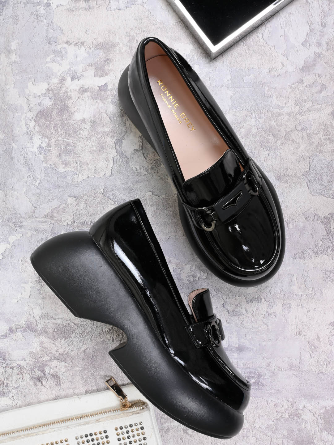 Women, Women Footwear, Black Loafers