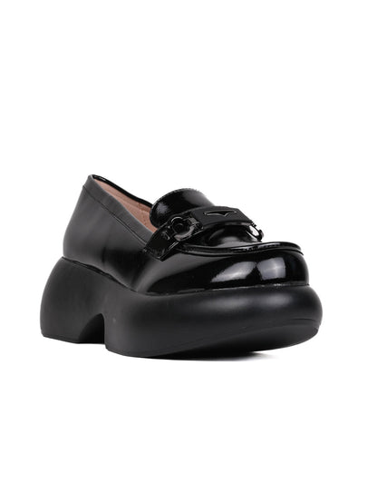 Women, Women Footwear, Black Loafers