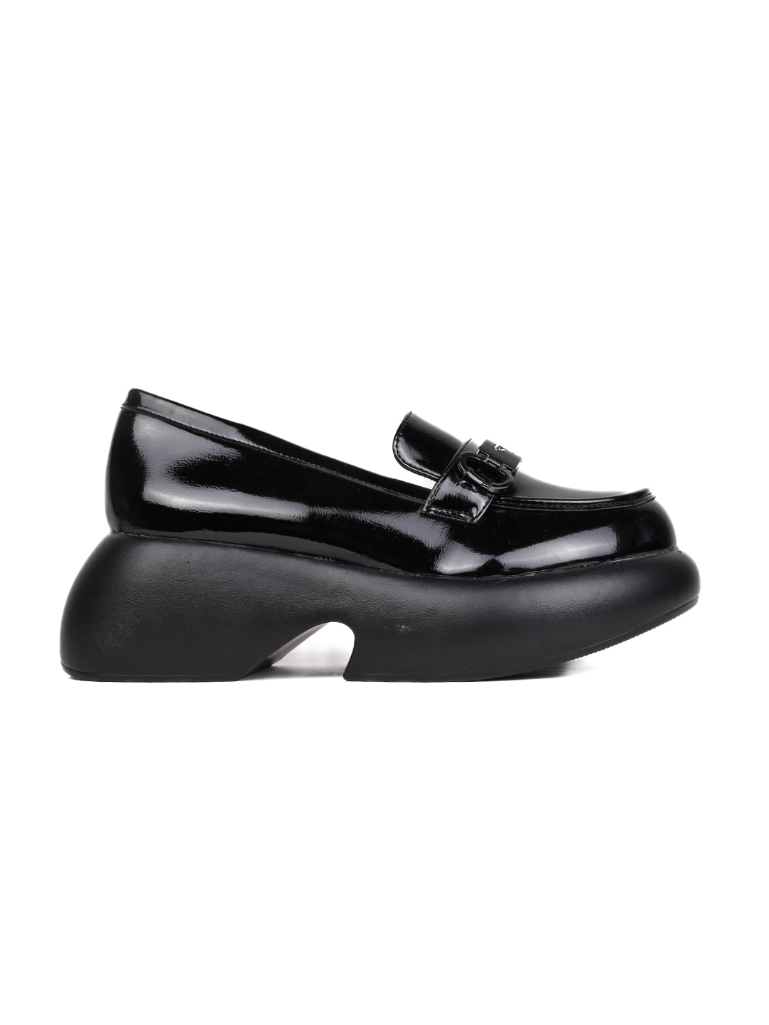 Women, Women Footwear, Black Loafers