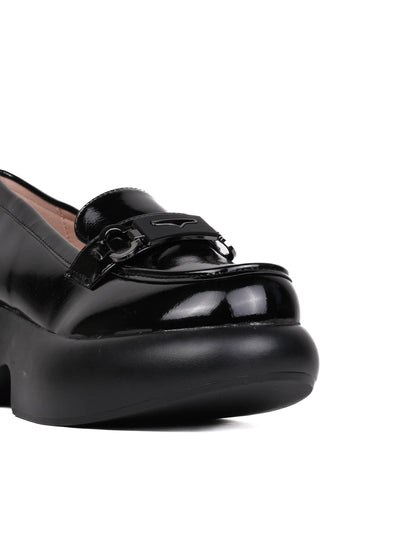 Women, Women Footwear, Black Loafers