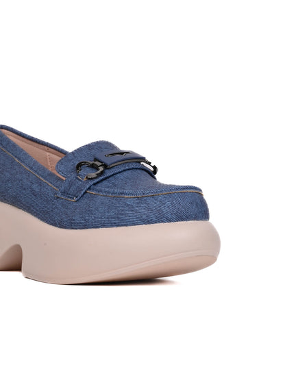 Women, Women Footwear, Blue Loafers