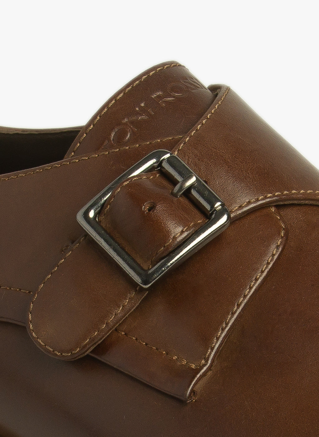 Men Brown Solid Formal Monk Shoes