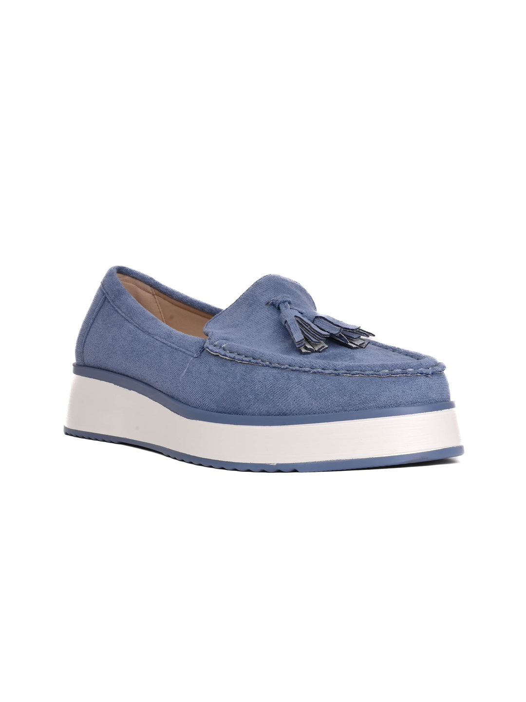 Women, Women Footwear, Blue Loafers