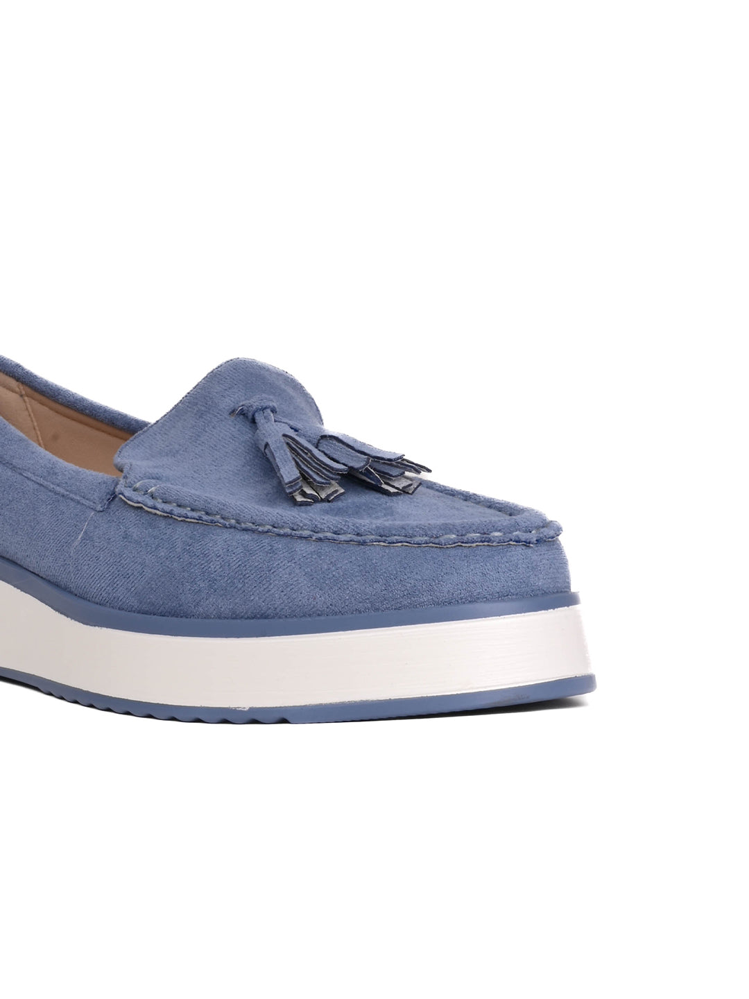 Women, Women Footwear, Blue Loafers