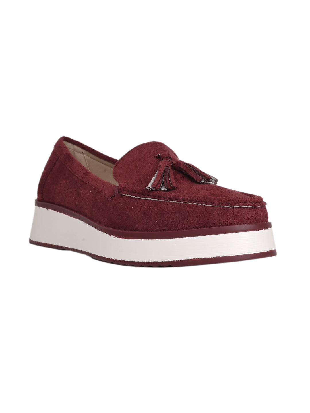 Women, Women Footwear, Maroon Loafers