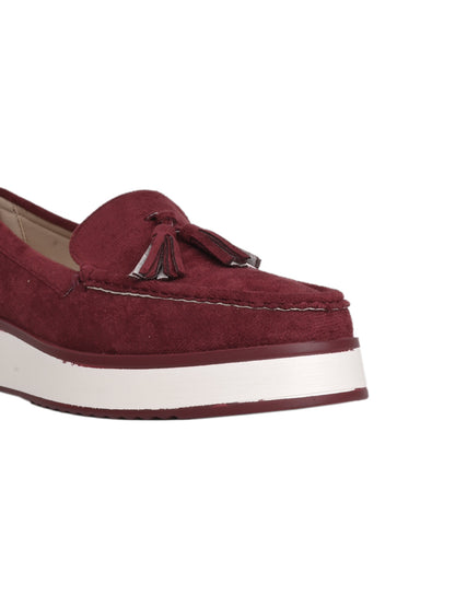 Women, Women Footwear, Maroon Loafers