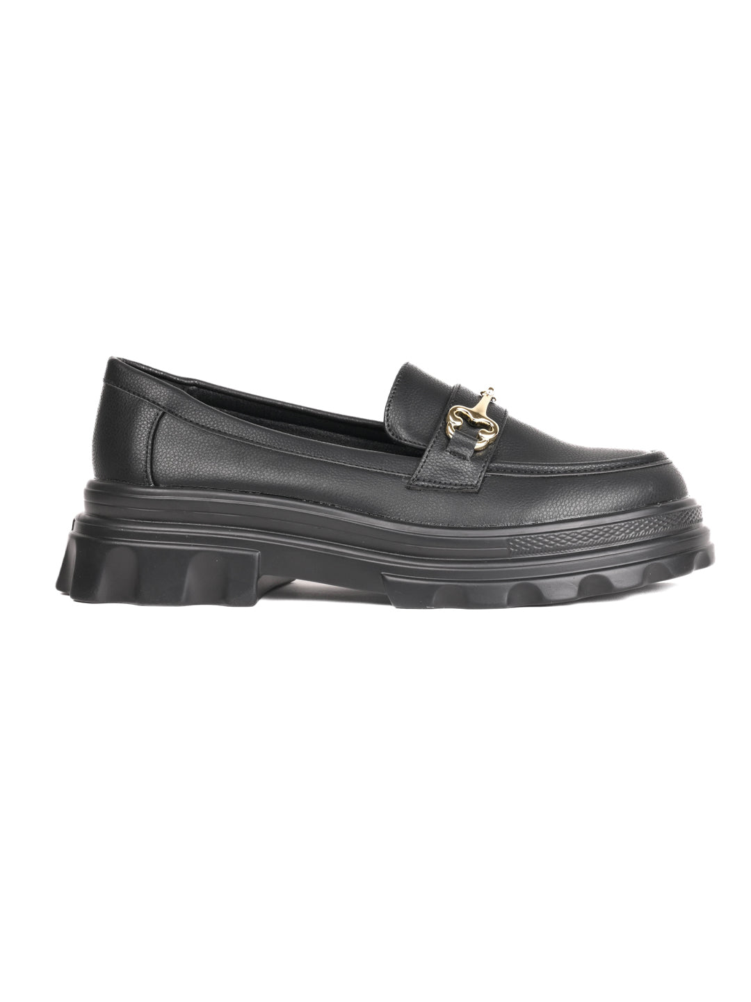 Women, Women Footwear, Black Loafers