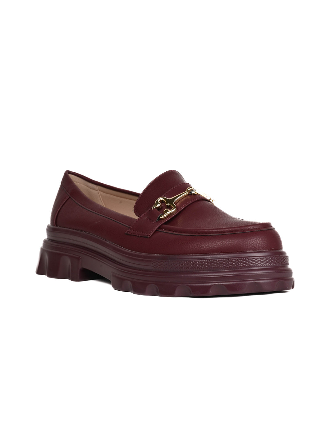 Women, Women Footwear, Maroon Loafers