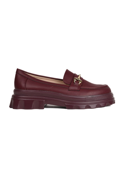 Women, Women Footwear, Maroon Loafers