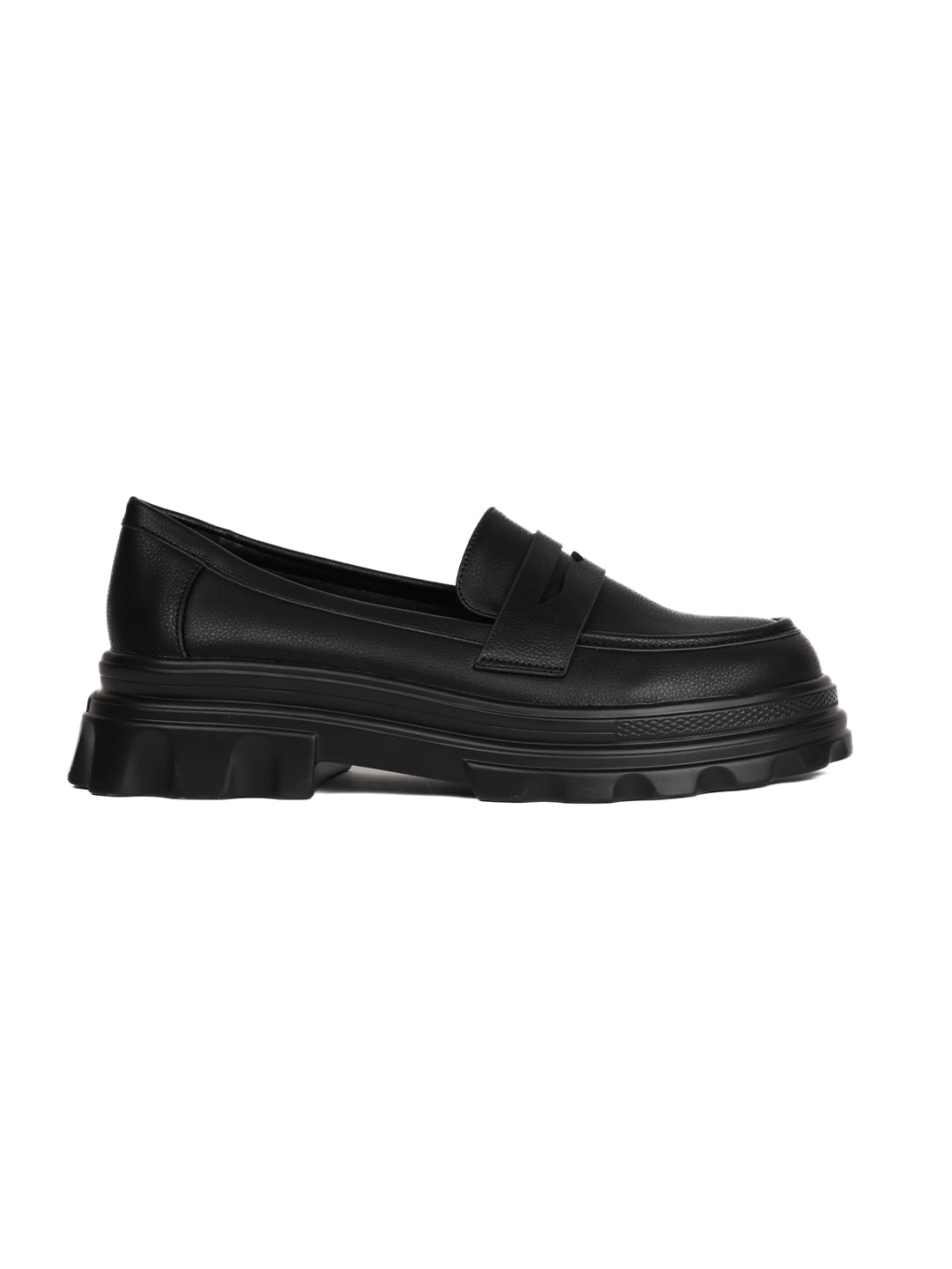 Women, Women Footwear, Black Loafers