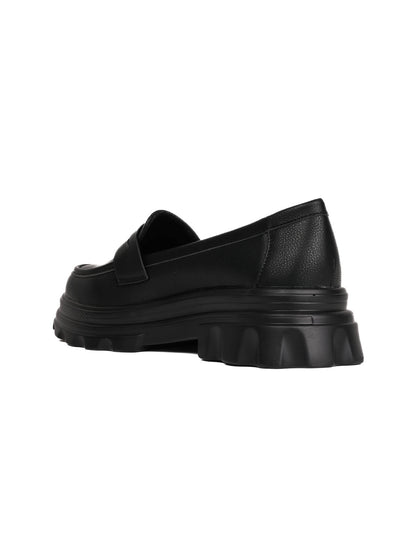 Women, Women Footwear, Black Loafers