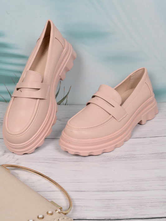 Women, Women Footwear, Nude Loafers